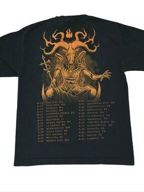 DevilDriver 2017 US Tour Concert METAL Baphomet Shirt Medium